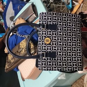 Tommy Hilfiger TH monogram mini tote purse